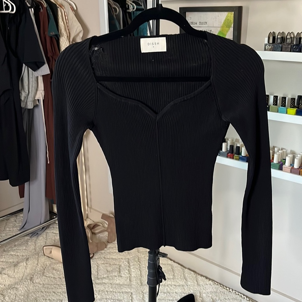 Sweetheart long sleeve top